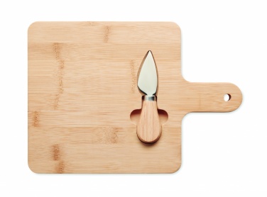 Logotrade business gift image of: Cheese board set in bamboo Bremen